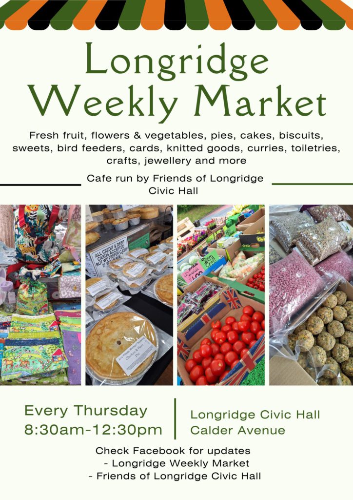 Longridge Weekly Market every Thursday at Longridge Civic Hall poster image