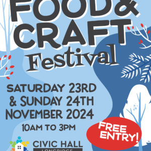 Ribble Valley Food and Craft Festival @ Longridge Civic Hall – Saturday 23rd November & Sunday 24th  November 2024