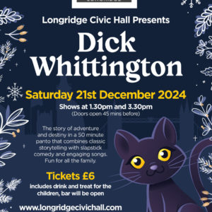 Dick Whittington Panto for Longridge Civic Hall on 21st December 2024