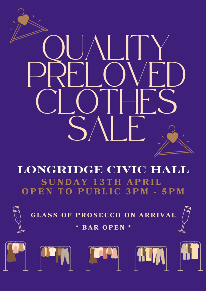 Preloved Quality Clothes sale - at Longridge Civic Hall.